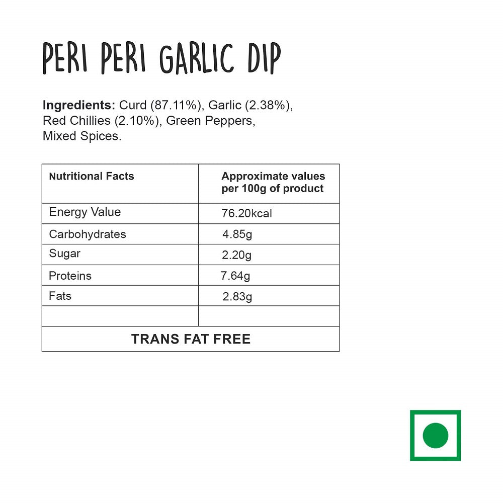 Ingredient Wingreen Peri Peri Garlic Dip - debon