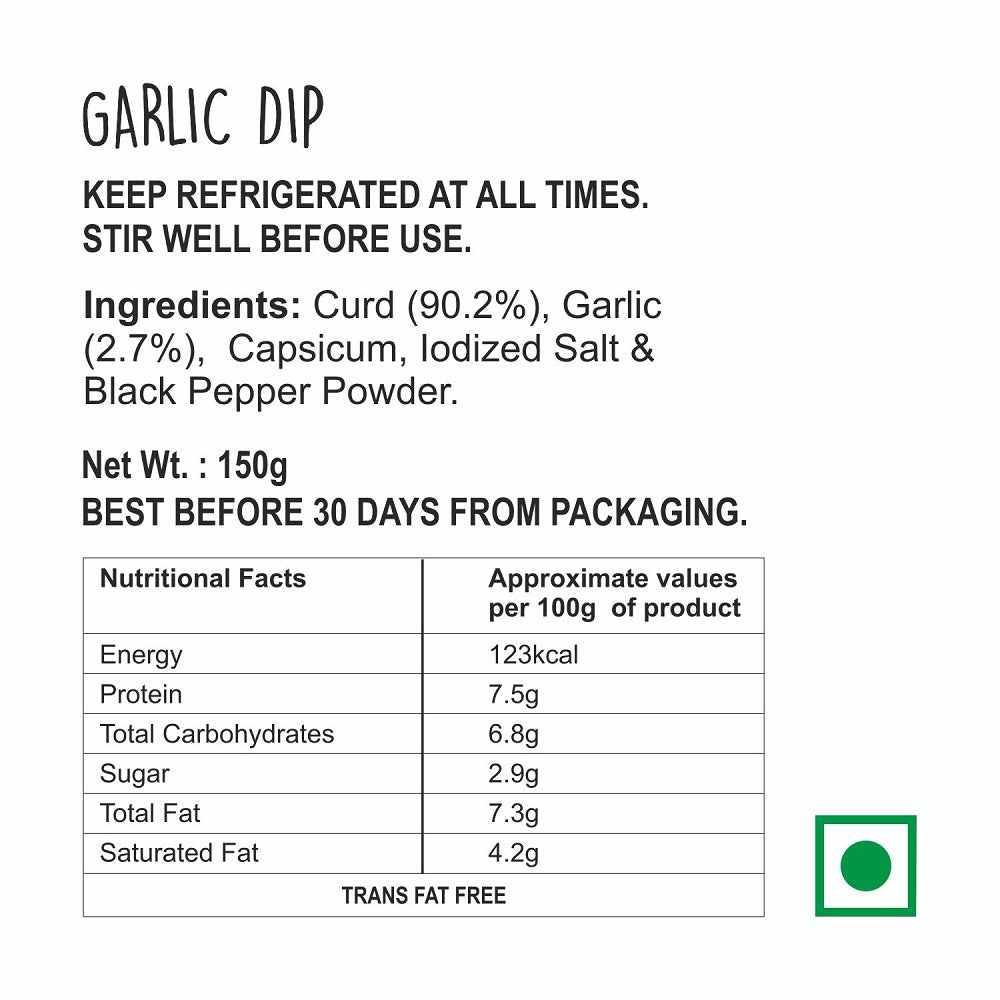 Ingredient wingreen Garlic Dip - Debon