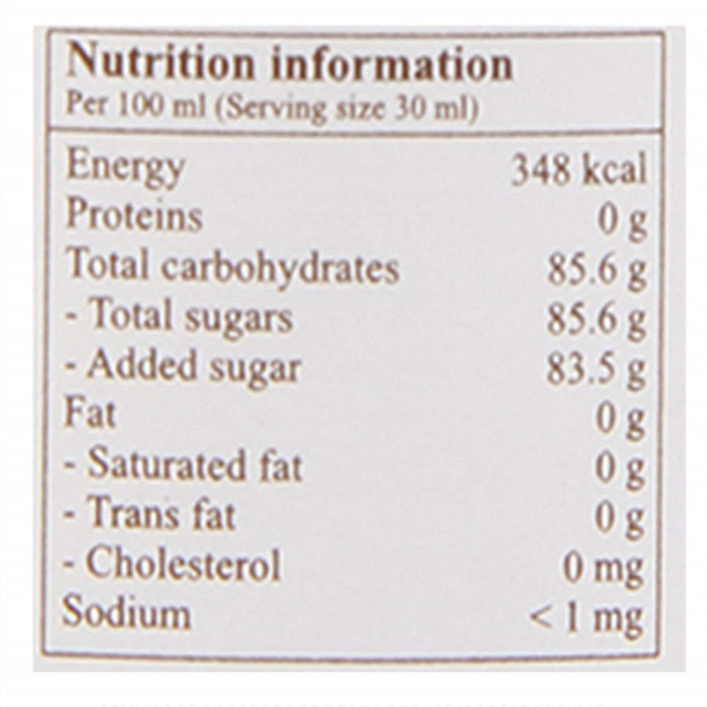 Monin Nutrition Information