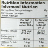 LEE KUM KEE VEG OYSTER SAUCE Nutrition - Debon